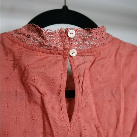 NEW Universal Thread Coral Boho Puff Short Sleeve Top Blouse, M, Salmon, Target - Picture 7 of 11